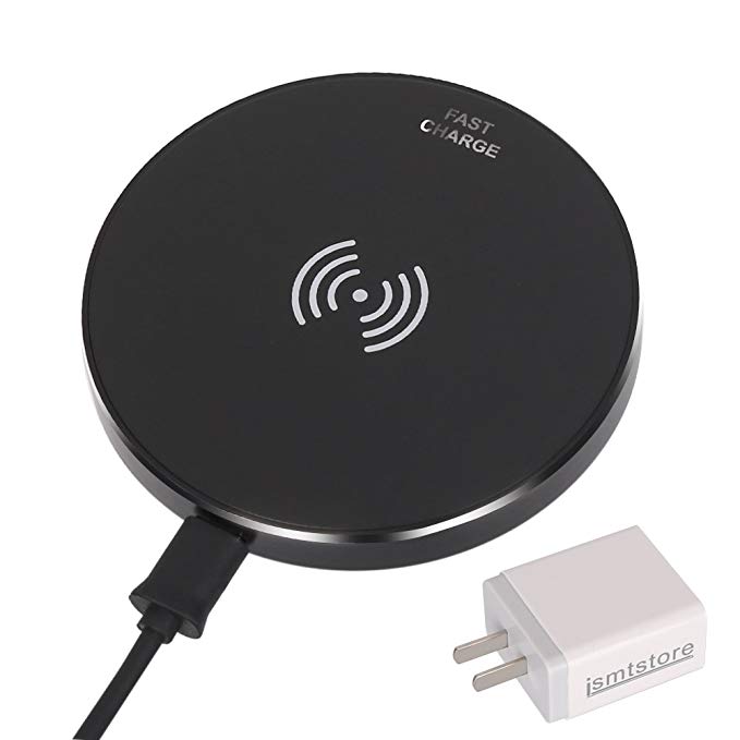 Wireless Charger Quick Charge 3.0 with wired, Ismtstore Charger Kit for Fast Charging Pad Stand for Galaxy Note 8/5 S8/S8 Plus S7/S7 Edge S6 Edge Plus, QI Standard Charge for iPhone X iPhone 8/8 Plus