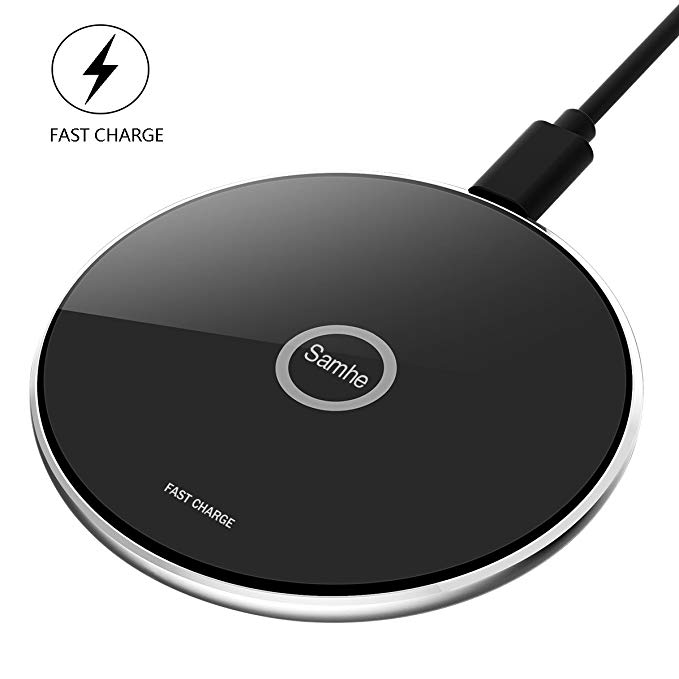 Wireless Charger Qi Fast Charging Station for Apple iPhone Galaxy Note etc.