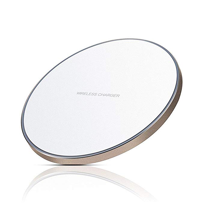 Super Fast Charging Safe Wireless Charger EYMEN Mobile Phone Charger Portable Qi-Enabled Charging for iPhone X,iPhone 8/8 Plus,Samsung Galaxy S9 / S9 Plus, Samsung Galaxy S8 / S8 Plus/ S7 Edge/Note8