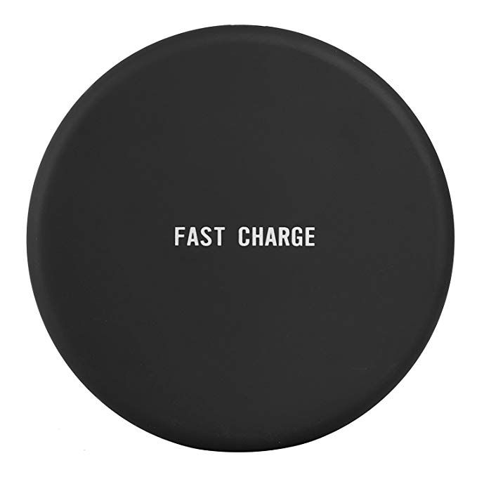 Wireless Charger, 10W Wireless Charging for Samsung S6/S6 Edge S6 Sdge+,Note 5 S7/S7 Edge,S8/S8+,Note 8 Standard Charge for iPhone X/8/8 Plus and All Qi Enabled Phones (BLACK)