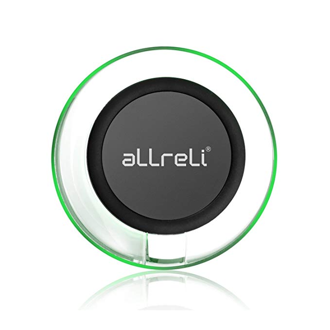 Fast Wireless Charger, aLLreLi Qi Fast Chage Wireless Charging Pad for Galaxy S7, Galaxy S7 edge, Note 5, S6 Edge+ and All Qi-Enabled Devices [Adaptive Fast Charger NOT Included]