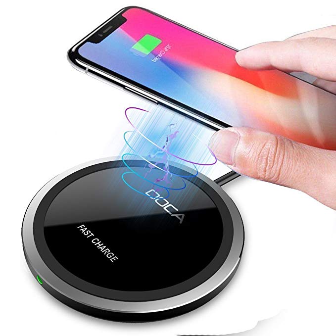 Fast Wireless Charger,QI Wireless Charging Pad-10W Fast Wireless Charge for iPhone 8/8P/X, Samsung Galaxy Note 8 S8/S8 Plus S7 Edge and Other QI Devices