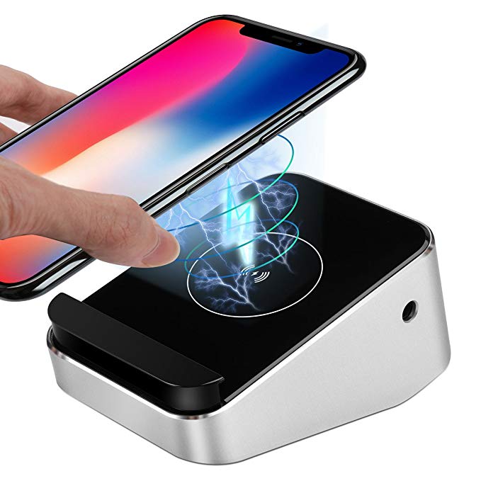 Fast Wireless Charger,Wireless Charger Pad Stand with 3 USB Ports,Sanxintech Qi Wireless Charging for iPhone X iPhone 8/8 plus Samsung Galaxy S9/9Plus Note8/S8/S8 Plus/S7/S7Edge(AC Adapter Included)