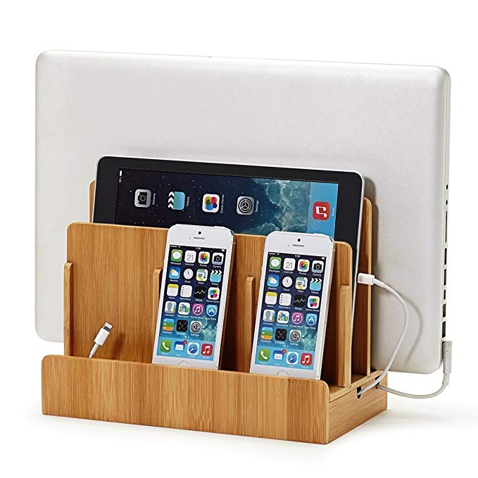 Eco Bamboo Multi-Device Charging Station Dock & Organizer - Multiple Finishes Available. For Laptops, Tablets, and Phones | GUS San Francisco CA |