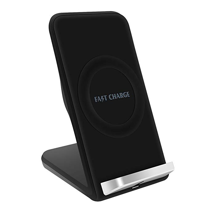 Kuorle Wireless Charger for iPhone X, Fast Wireless Charging Pad Stand with Dissipation Hole for Samsung Galaxy Note 8 S8 S8 Plus S7 Edge S7 S6 Edge Plus Note 5 &iPhone 8 and iPhone 8 Plus.