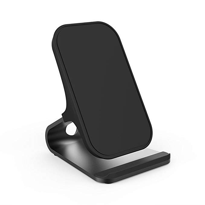 Wireless Charger, Autoor Fast Charge Charging Stand/Holder/Bracket for iPhone X/8/8 Plus/Samsung/HTC/LG/Nokia/Google, etc., Black