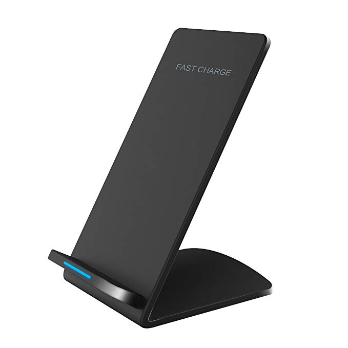 Dr. Prepare 10W Qi-Certified Fast Charge Wireless Charger Stand for iPhone X, iPhone 8/8 Plus, Samsung Galaxy S9/S9+/S8/S8+/Note 8/S7 Edge/S6 Edge+