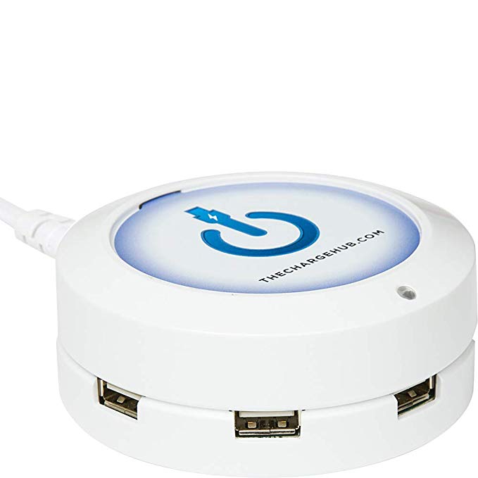 ChargeHub X5-5-Port USB SuperCharger - Round (White)