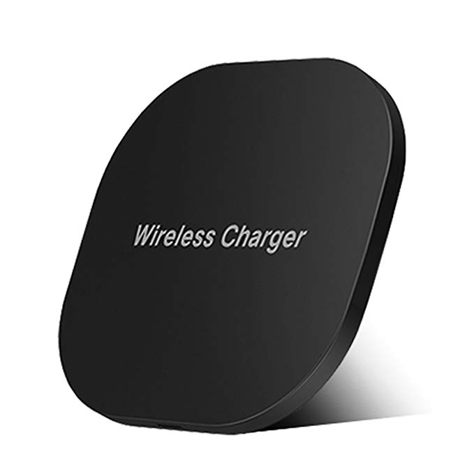 Wireless Charger for iPhone X,TENNBOO Qi Wireless Fast Charger Charging Pad for iPhone 8/ 8 Plus,Samsung Galaxy S8/S8 Plus,S7/S7 Edge,S6/S6 Edge,Note 8/Note 5 Black