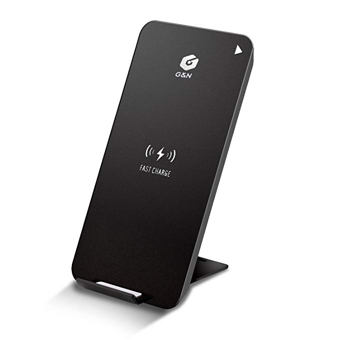 Fast Wireless Charger | Convertible Pad or Stand – Twin Coil with(Black)