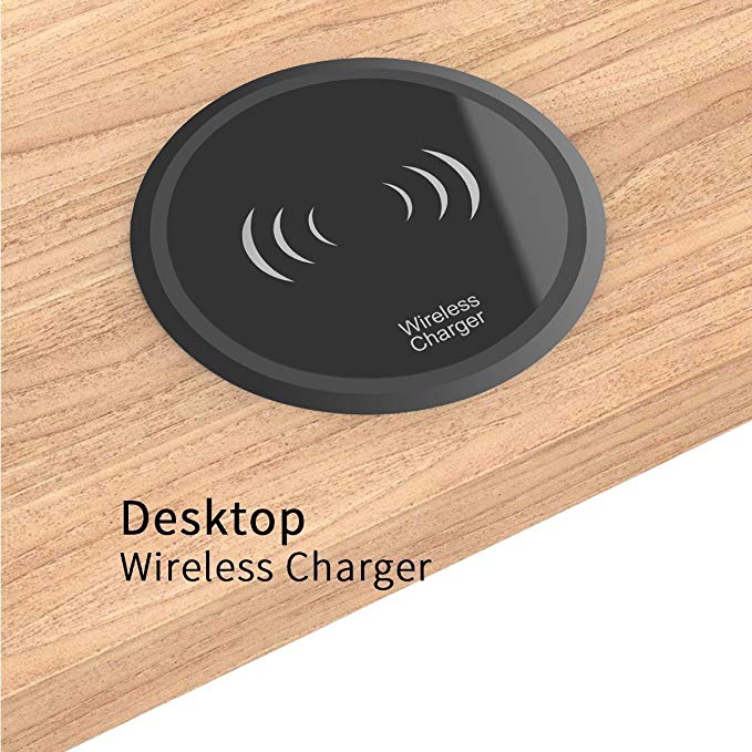 Wireless Charger,Mini Portable Metal Qi Certified 10W Desk Fast Wireless Charger Charging Pad Stand for Samsung Galaxy S9, S9 Plus, Note 8, Standard Qi Wireless Charger for iPhone X, 8, 8 Plus