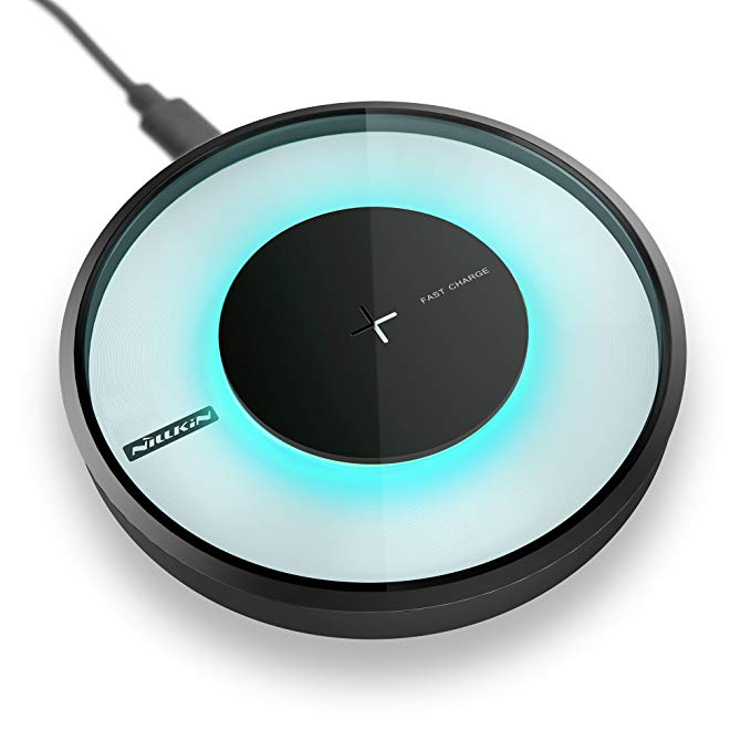 [Qi Certified] Nillkin Magic Disk 4 Qi Wireless Charger Pad for iPhone X/8/8 Plus, 10 W Fast Wireless Charging for Samsung Galaxy Note 9/S9/S9 Plus and More[No AC Adpater]